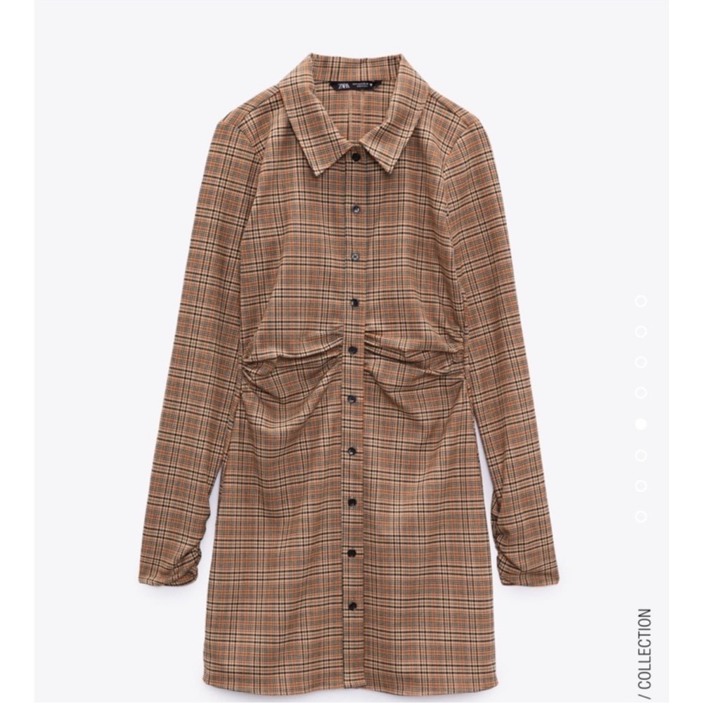 Zara Plaid Brown Women's dress